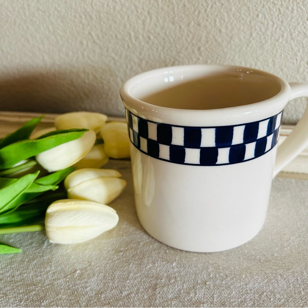 Hartstone blue checked mug